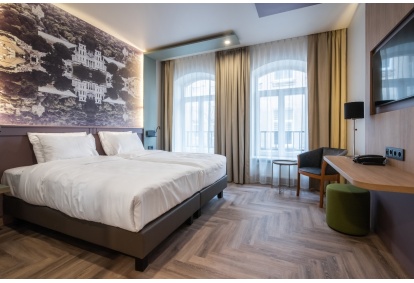 Romantiska gulta un brokastis diviem Viļņas vecpilsētā