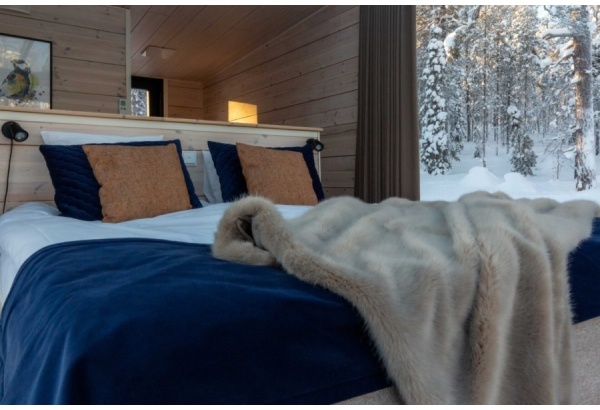 Размещение в стеклянной комнате в отеле Arctic Skylight Lodge